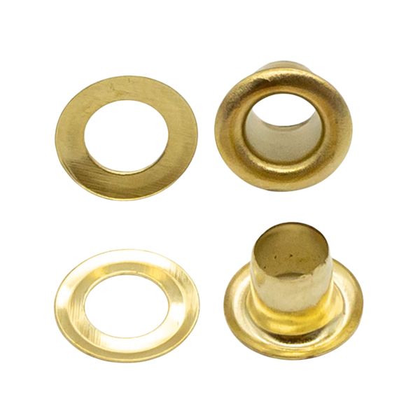 Люверсы металл ⌀_4.4 мм (внутр.), h5.42 мм (внутр.), №2, сталь, New Star, золото, уп.≈5000 шт