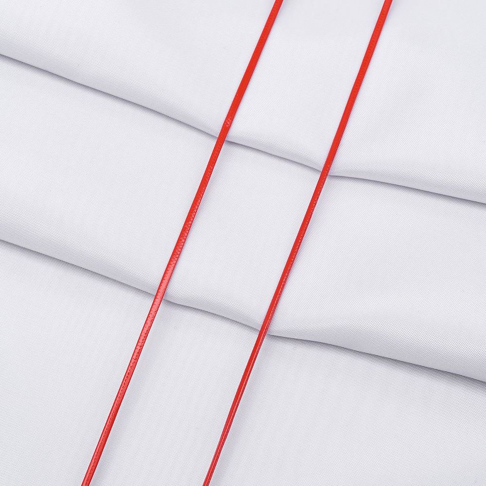 Шнур кожа искусственная ⌀1.0 мм / 100 метров, 12 красный, 3Al338