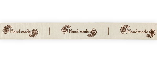 Лента хлопок с рисунком 16.0 мм / 5 шт по 3 метра, F2_001/098 Hand made, CLP-161 Gamma