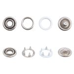 Кнопка рубашечная (джерси) открытая ⌀7.8 мм, ≈144 шт, ЛАТУНЬ (НЕРЖАВ.), эмаль, 101 белый матовый, NEW STAR