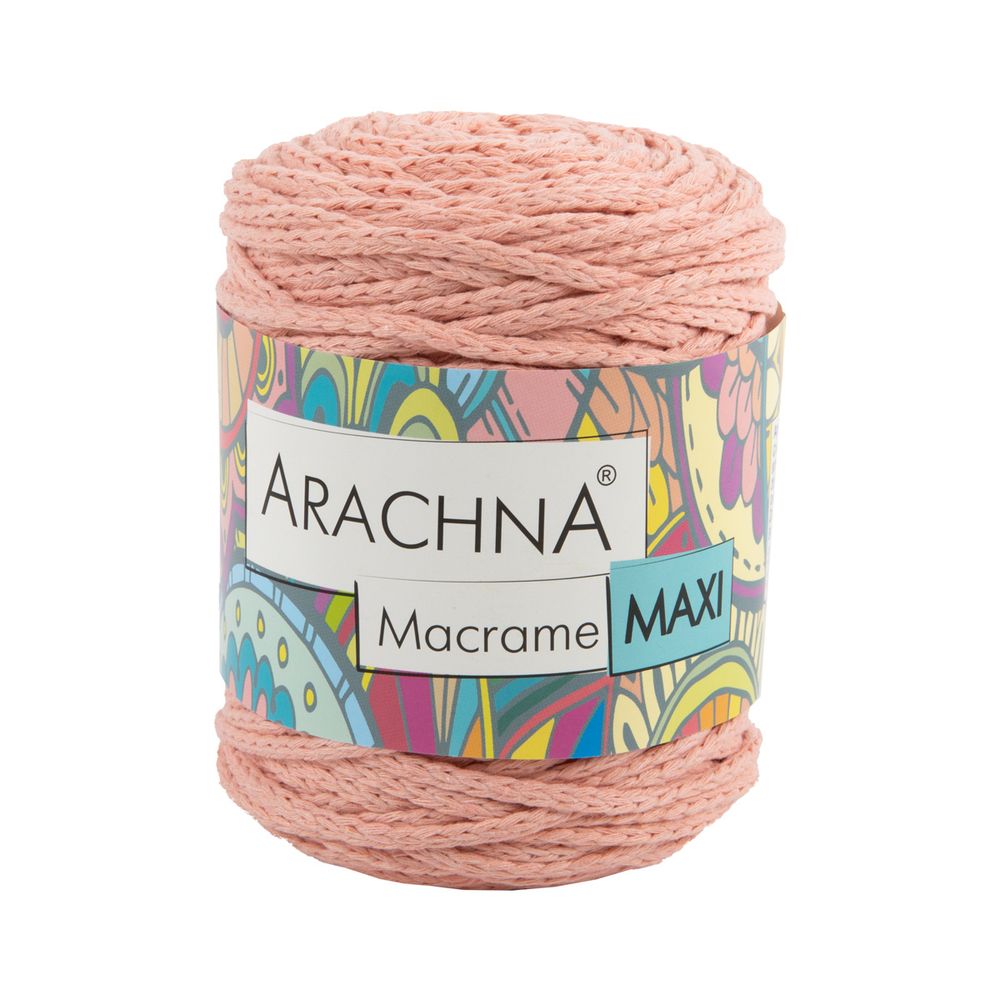 Пряжа ARACHNA Macrame Maxi 80% хлопок, 20% полиэстер, 4 шт, х250±10 г 80 м ± 3 м, №46 античная роза, Arachna Macrame Maxi