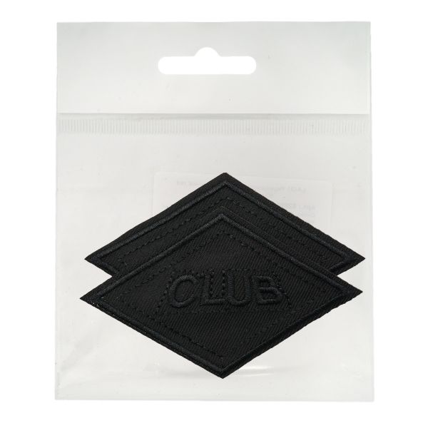 Термоаппликация ромб 95х60мм (Black (черный)), 2 шт, LA553