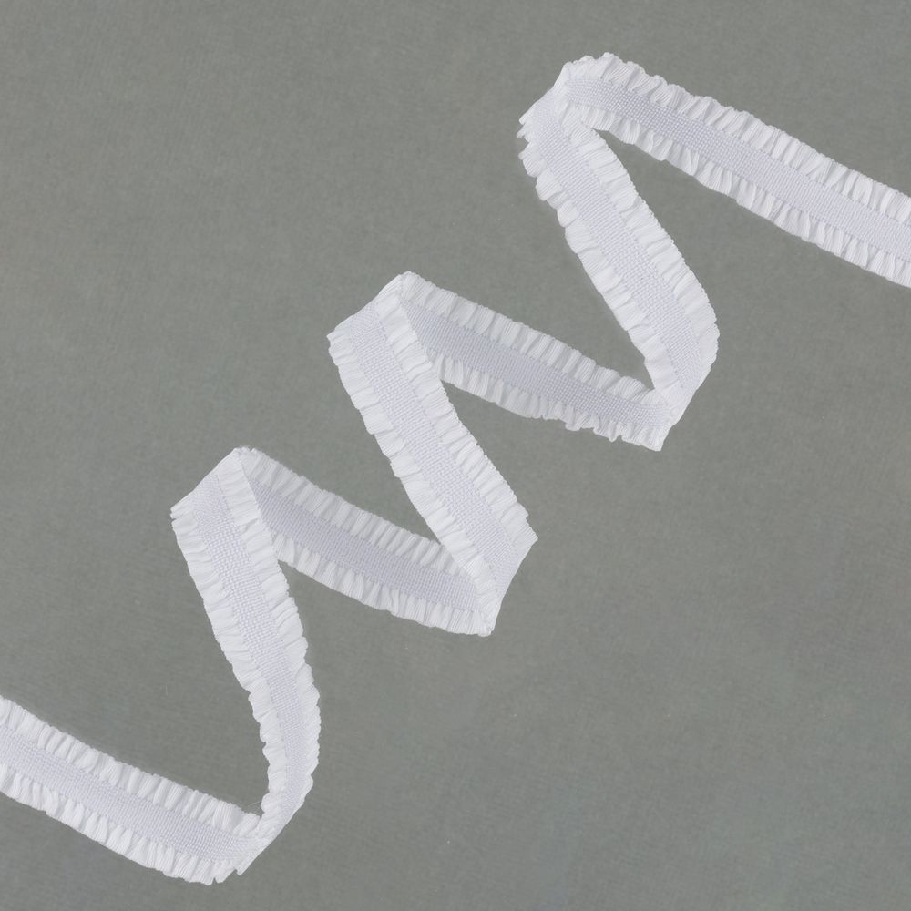 Резинка бельевая (ажурная) 14.0 мм / 25 метров, белый, Blitz DT-09