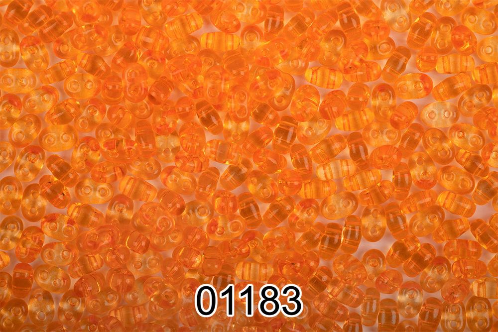 Бисер Preciosa Twin 3 2.5х5 мм, 500 г, 01183 (T53) св.оранжевый, 321-96001