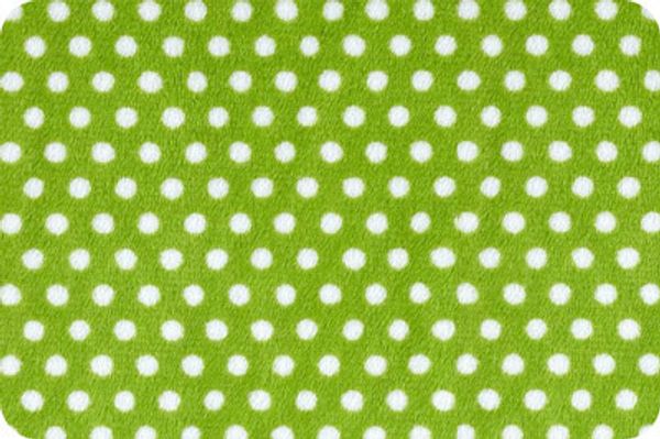 Плюш (ткань) Peppy Swiss Dot Cuddle 440 г/м², 48х48 см, jade/snow