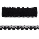 Кружево на сетке 20 мм, 6,8 м, ±4 см, 0623-1178, черный