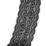 Кружево эластичное (стрейч) 100 мм / 3 метра, C580 черный