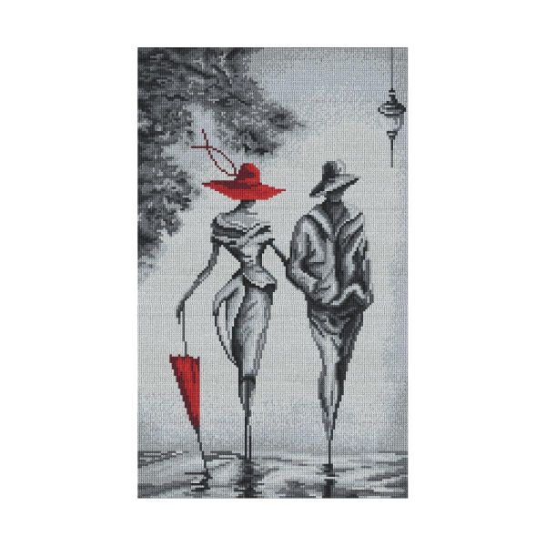 Набор для вышивания нитками Нитекс, Двое 23х38 см, 615224