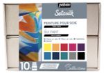 Набор красок Pebeo Setasilk Коллекция по шелку с аксессуарами 10 цв. 45 мл 758485