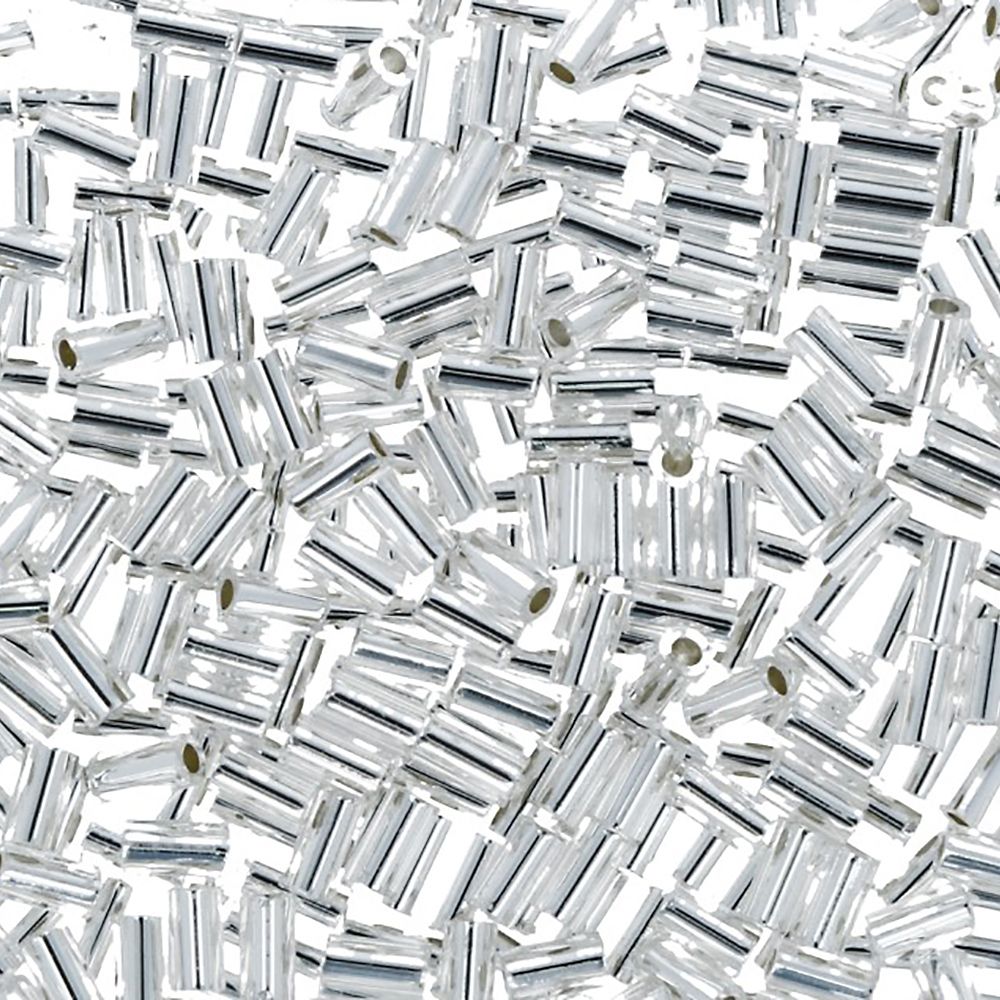 Бисер Toho Bugle 3 (3 мм), 500 г, 0021 серебристый