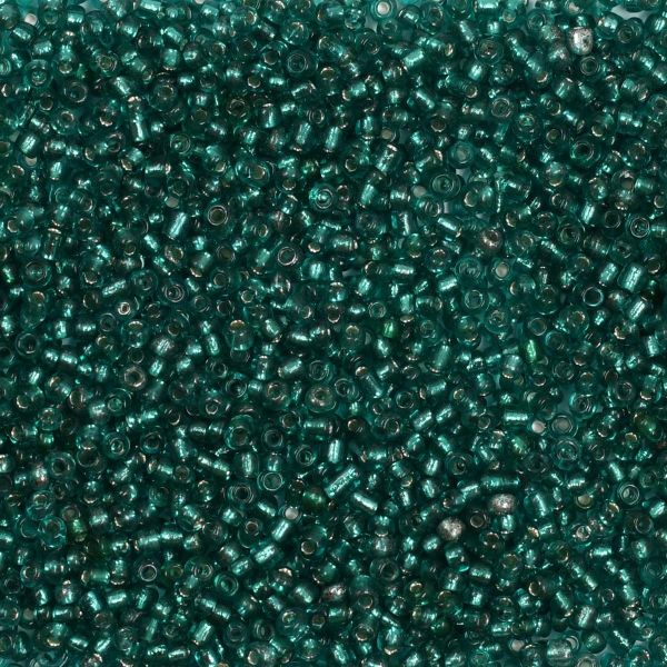 Бисер Astra&Craft 11/0 (2.1 мм), 200 г (10х20 г), цв. 51А бирюзовый прозрачный с серебряным центром