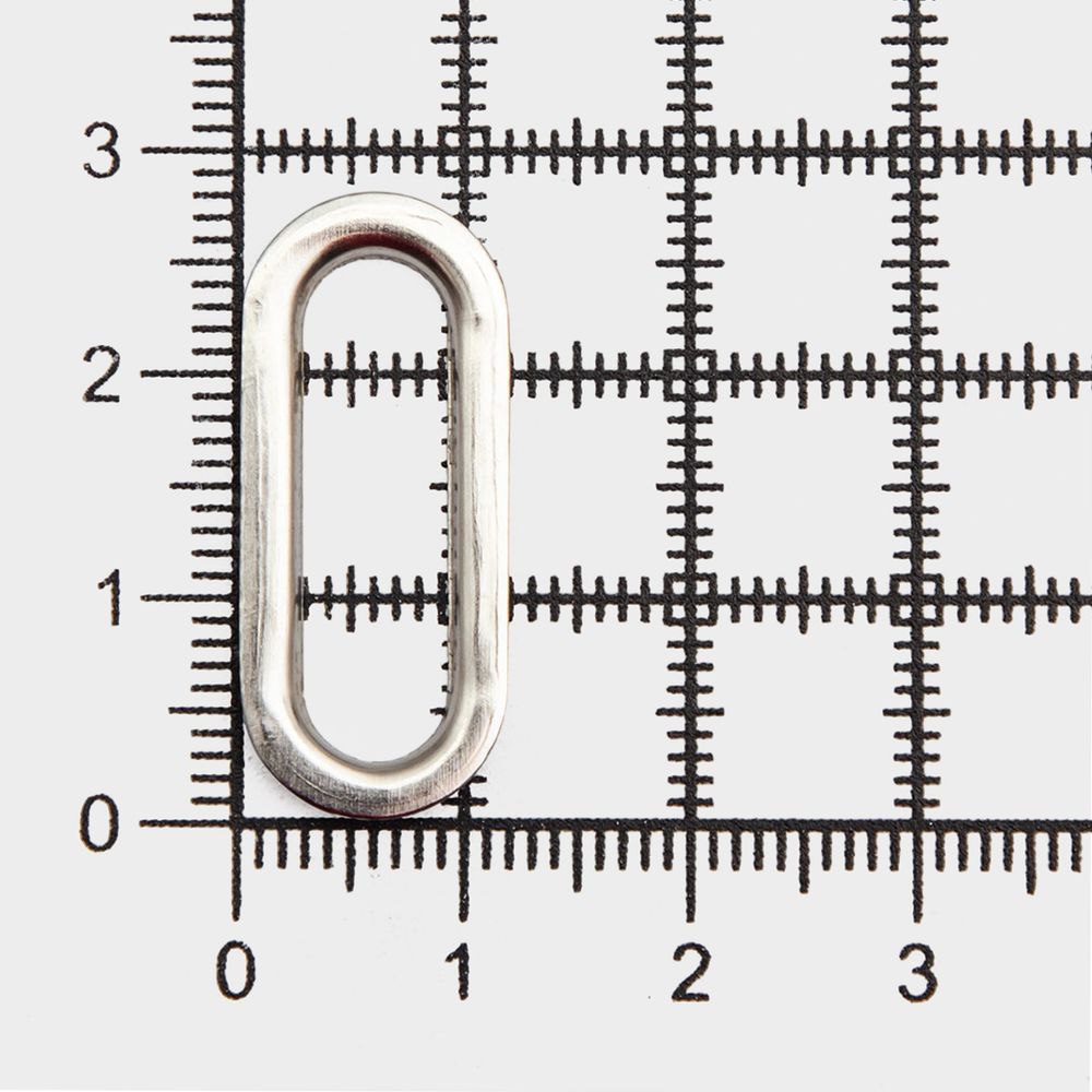 Люверсы металл овальные 24х8 (внутр.), 28х12 (внешн.), металл (≈100 шт) New Star, никель