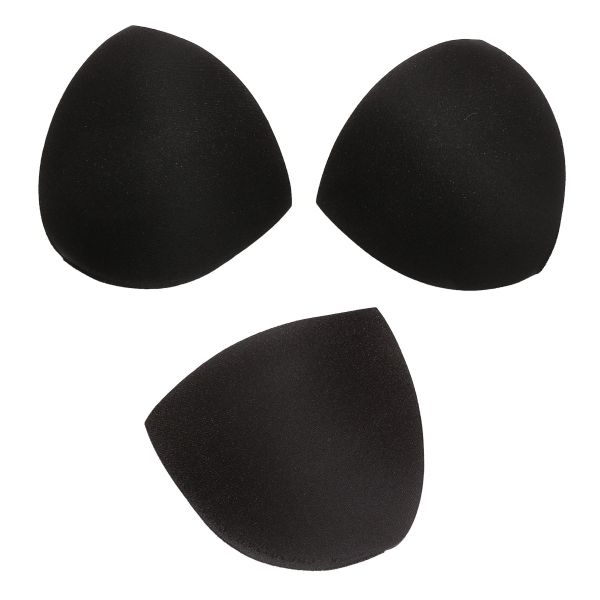 Бельевые чашечки для бюстгальтера треугольные б/уст., с равном. наполн., (8300), разм.34, 10 пар, 04-черный