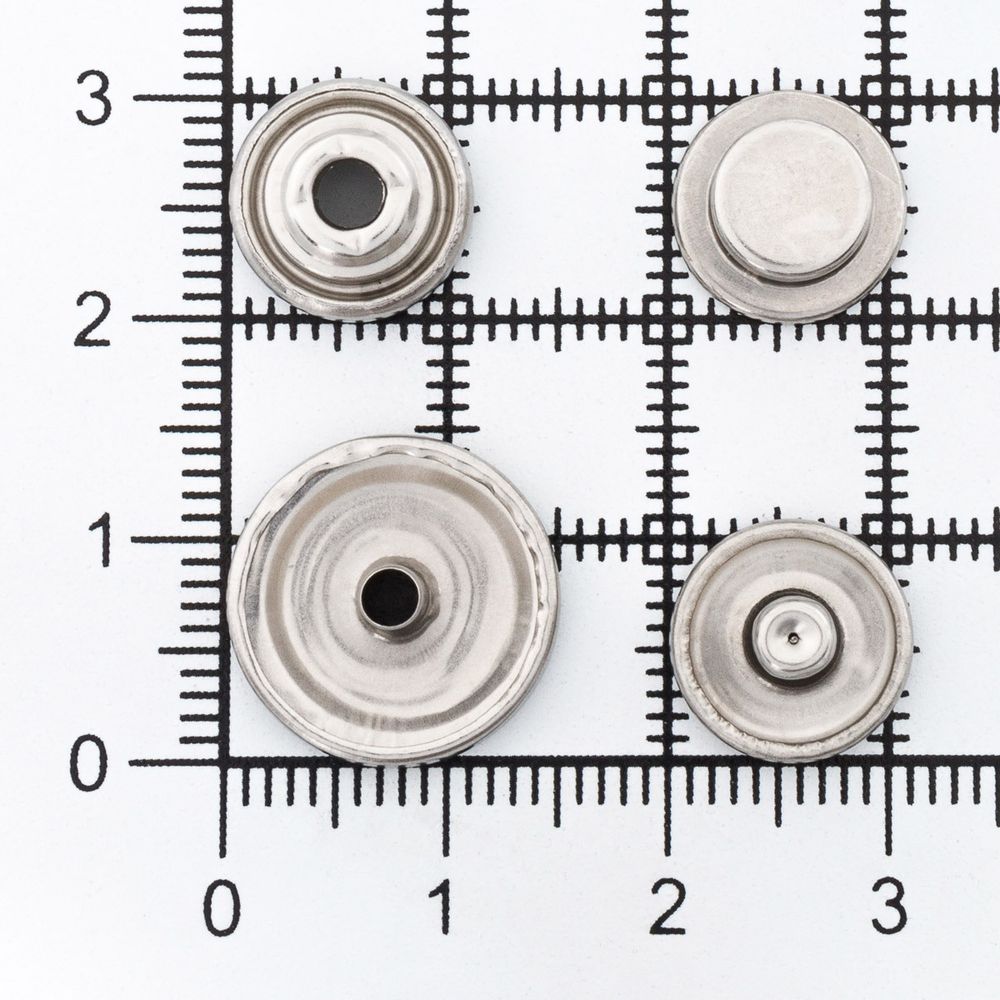 Кнопка Дельта (O-образная) ⌀15/12 мм, ≈72 шт, МЕТАЛЛ, никель, NEW STAR