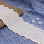 Кружево шитьё 69 мм / 13.72 м, 100% хлопок, неотбеленный