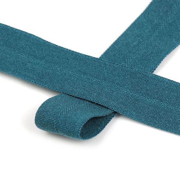 Резинка бельевая (окантовочная) матовая 15.0 мм / 50 метров, F222 изумрудно-синий