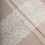 Кружево бельевое эластичное 150 мм / 13.7 метров, белый, 3AR1269