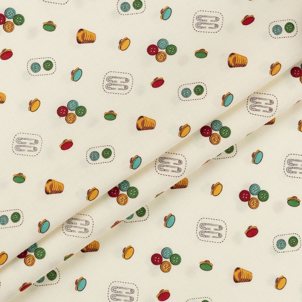 Ткань для пэчворка Peppy Век моды, отрез 50х55 см, 146 г/м², ВМ-12 бежевый, Peppy