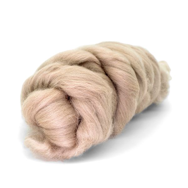 Шерсть для валяния Камтекс Лента для валяния п/тонкая 1х50 г, (25-28 мкр), 2.1 м, 007 лен, 614644-35