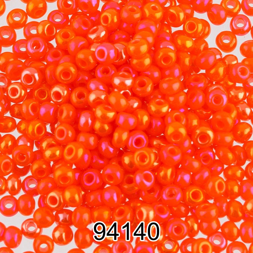 Бисер Preciosa круглый 10/0, 2.3 мм, 500 г, 94140 (Ф322) оранжевый