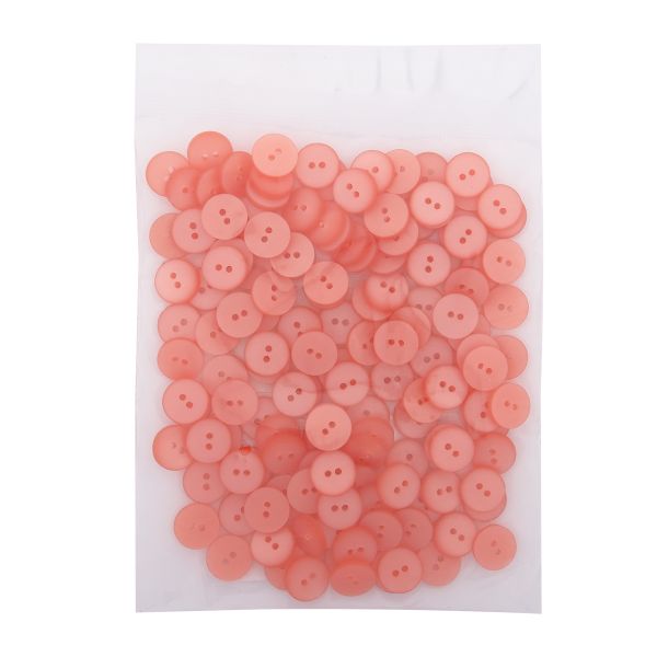 Пуговицы на 2 прокола 18L (11мм), пластик (col.64 персиковый), CR-K18M, 144 шт