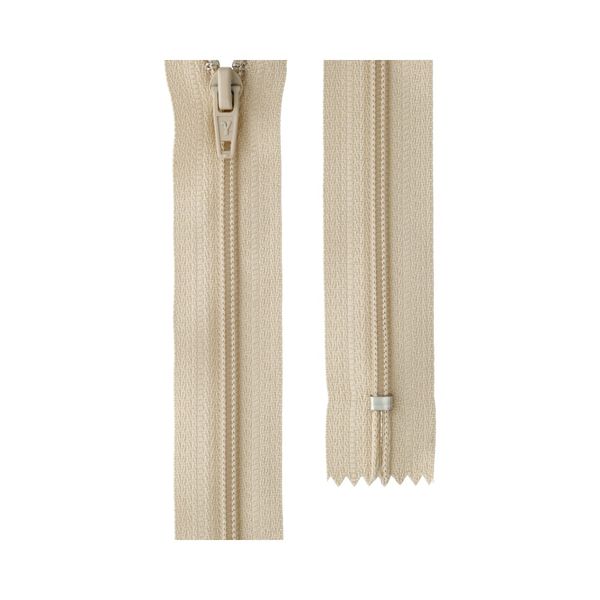 Молния спираль (витая) брючная Т4 (4 мм) 1 зам., н/раз., 20 см, автомат, 297 слон.кость, G004A Gamma, 10 шт