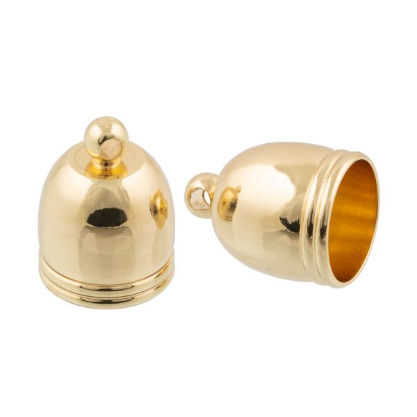 Концевик для бижутерии 10х15 мм, 10 шт, 04 золото, Zlatka FMK-E10