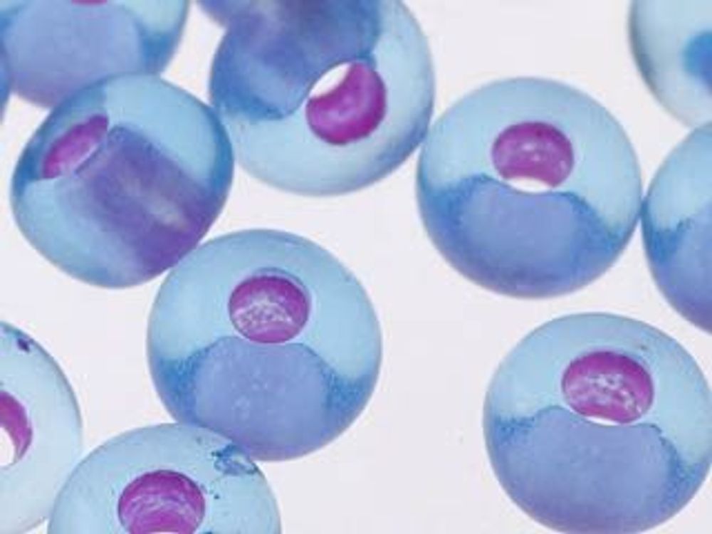 Бисер Preciosa прозрачный, цветной центр 10/0 (2.3 мм), 50 г, цв. 61016