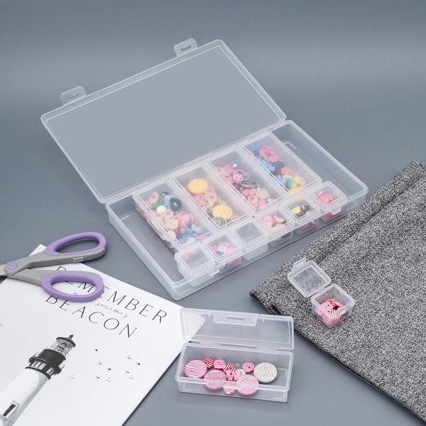 Контейнер для хранения мелочей 25х15х3.1 см, 12 штук ассорти в боксе