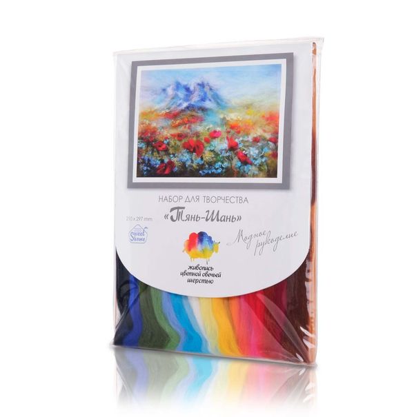 Набор для валяния (живопись цветной шерстью) 