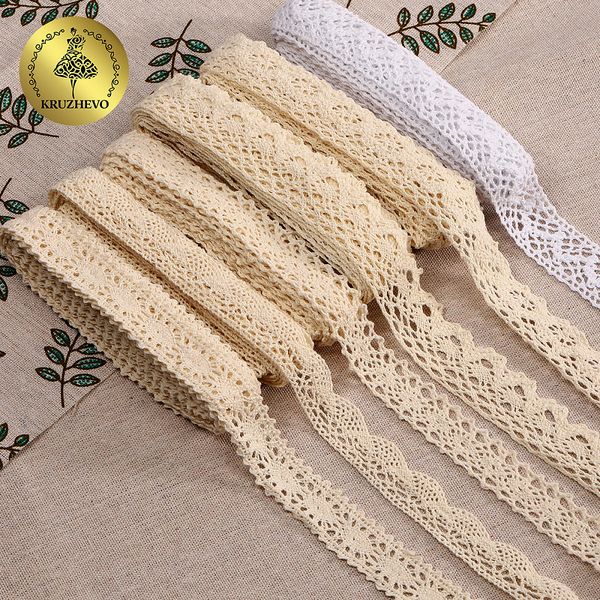 Набор вязаного кружева Kruzhevo №3 цв.микс (6 дизайнов по 4,5м)