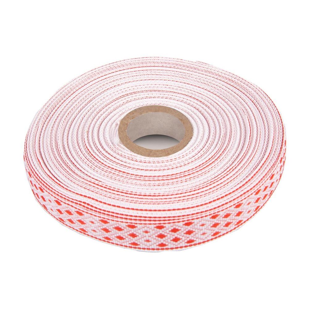 Лента (тесьма) жаккардовая 18.0 мм / 25±1 метров, С1851Г17, рис 6924 красный, С1851Г17