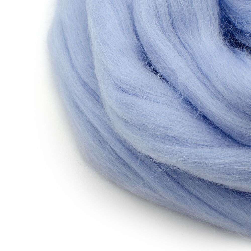 Шерсть для валяния полутонкая 100%, 100 г, цв.05 голубой