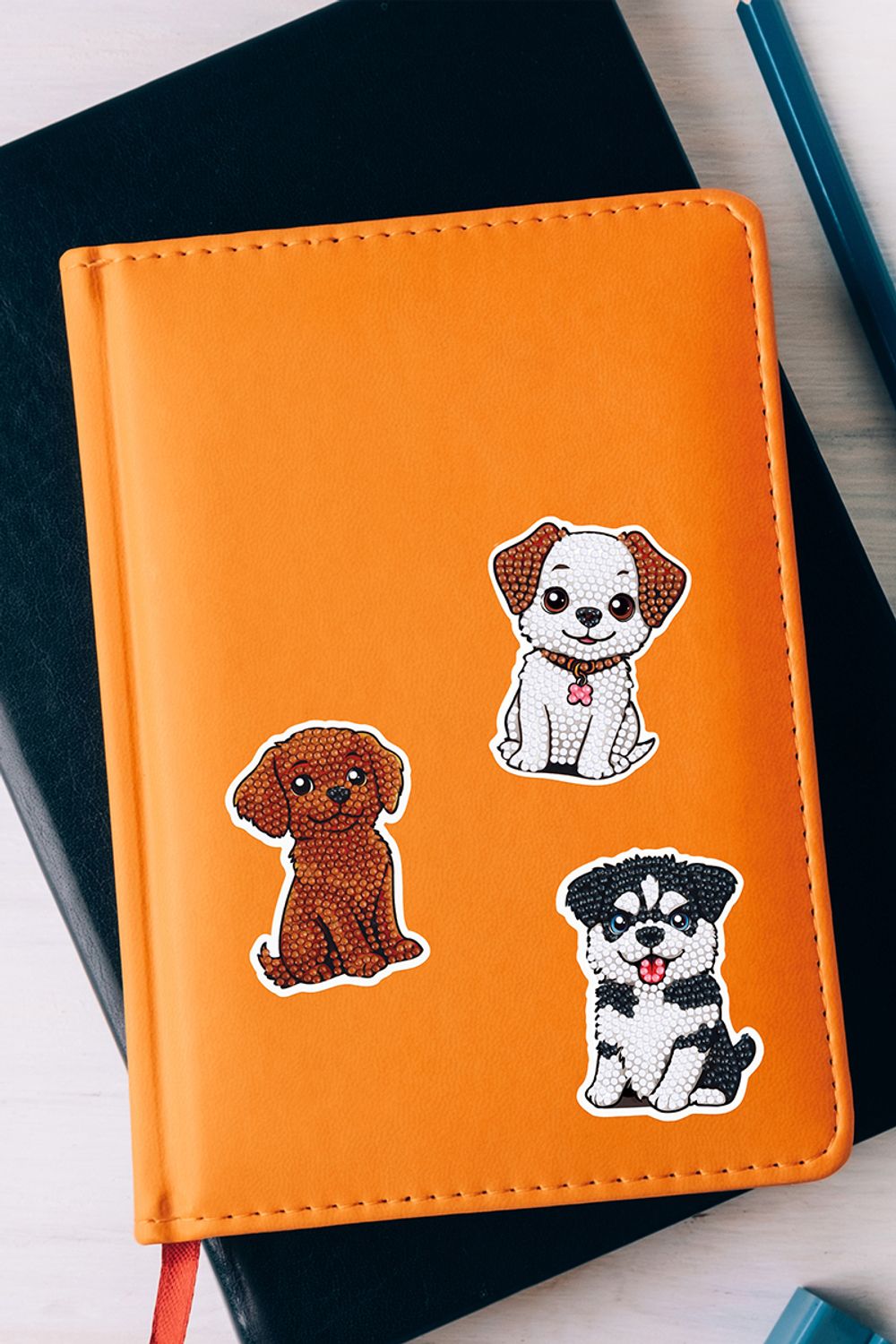 Кристальная (алмазная) мозаика Фрея ALVN-311, наклейки, Три щенка, 7.5х10 см