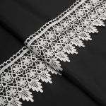 Кружево гипюр (плетёное) 90 мм / 13.7 метров, белый, 3AR1304