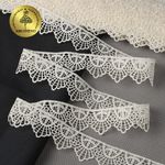 Кружево гипюр (плетёное) 30 мм / 13.71 метров, TBY.4GB2502, цв.F102 молочный