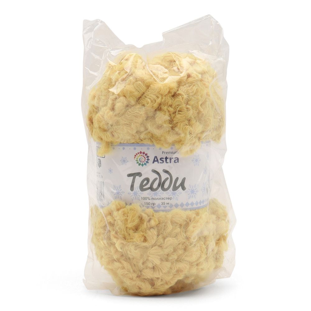 Пряжа Astra Premium (Астра Премиум) Тедди букле / уп.1 мот. по 150 г, 35 м, 05 желтый