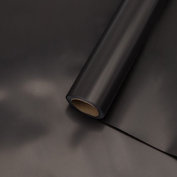Пленка упаковочная однотонная для цветов и подарков, 65 мкр, 58см / 10м ± 5% (VH2540 черный)