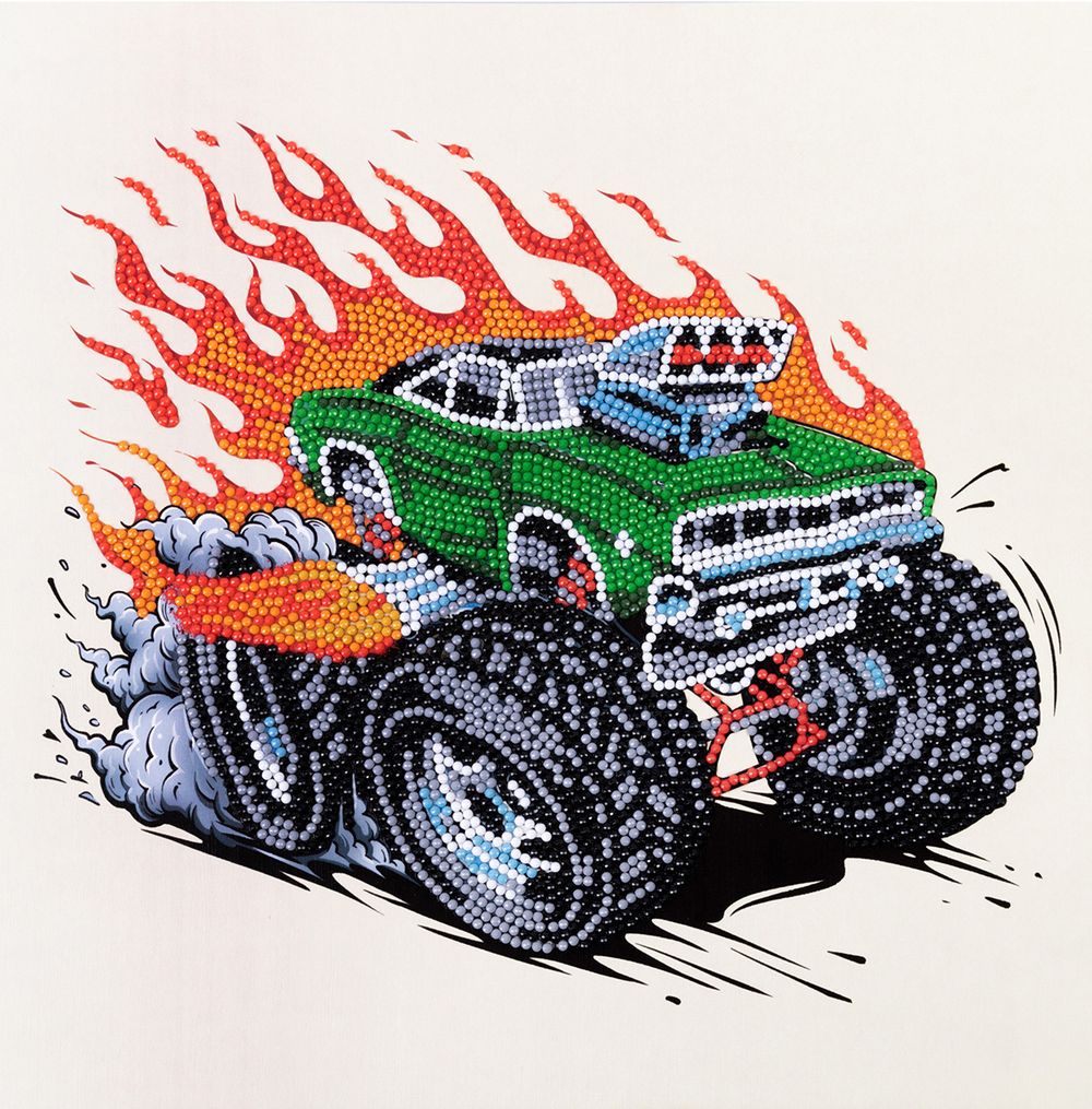 Алмазная (кристальная) мозаика Фрея, постер Монстр Трак 30х30 см