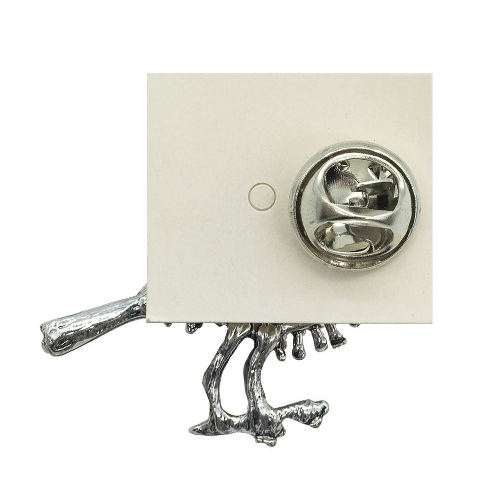 Брошь декоративная 27х35 мм, as серебро черненое /TOS/