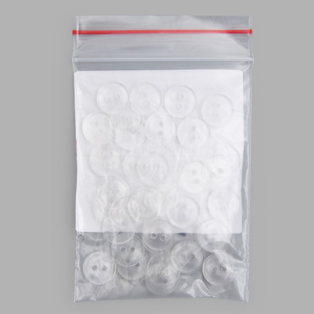Пуговицы 2 прокола 18L, 11 мм, (Clear (прозрачный)), NE74, 144 шт