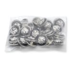 Пуговицы на ножке 28L (18мм), металл (Black/S черный с серебром), 36 шт, ME 645