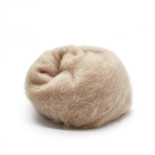 Шерсть для валяния Камтекс Кардочес п/тонкая 1х100 г (27-29 мкр), 007 лен