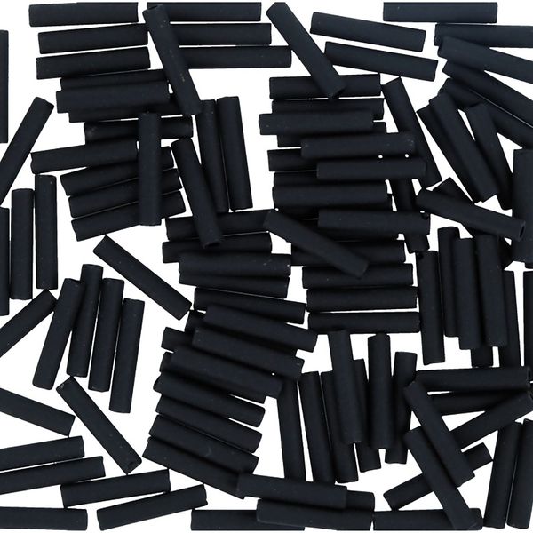 Бисер Toho Bugle 2 (9 мм), 500 г, 0049F черный матовый