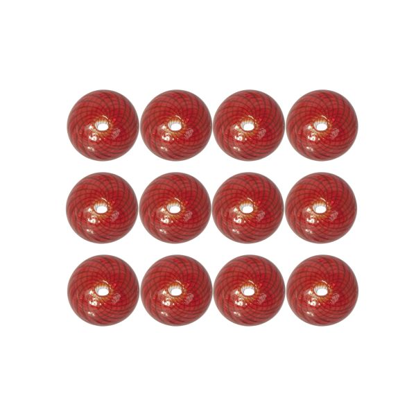 Бусины стекло 12х15 мм, 12 шт, №05 красный/коричневый, Zlatka DBS-01