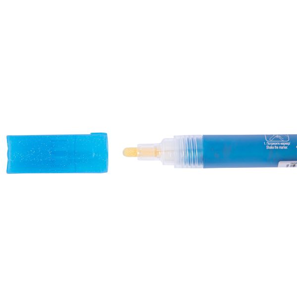 Маркер акриловый 2 мм, перо круглое, 10 шт, G03 голубой металлик/metallic blue, AMV-01 Vista-Artista