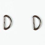 Полукольцо сварное металл внутр. 12 мм (внешн. 17х11 мм, ⌀2.5 мм), 50 шт, никель ГР, 6045