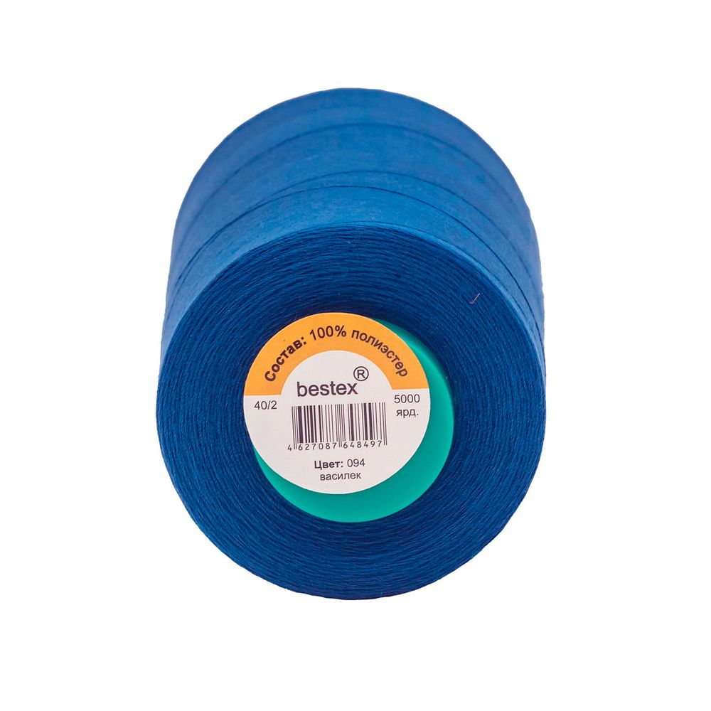 Нитки универсальные Bestex 40/2, 4570 м (5000 ярд) / 1 кат., 094 василек