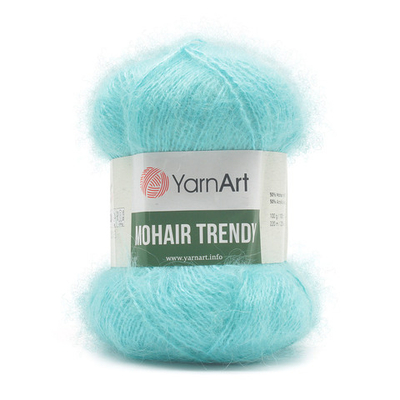 Пряжа YarnArt (ЯрнАрт) Mohair trendy / уп.5 мот. по 100 г, 220м, 142 голубой