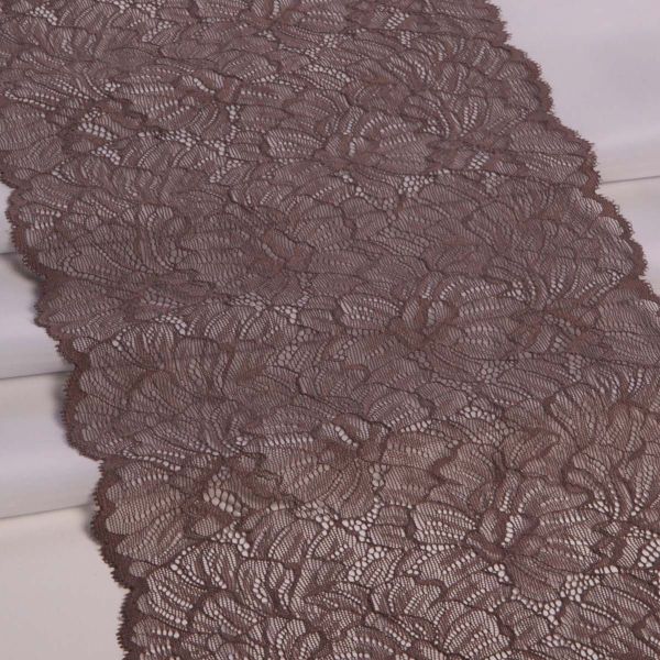 Кружево бельевое эластичное 240 мм / 13.72 м, цв. C072 шиншилла